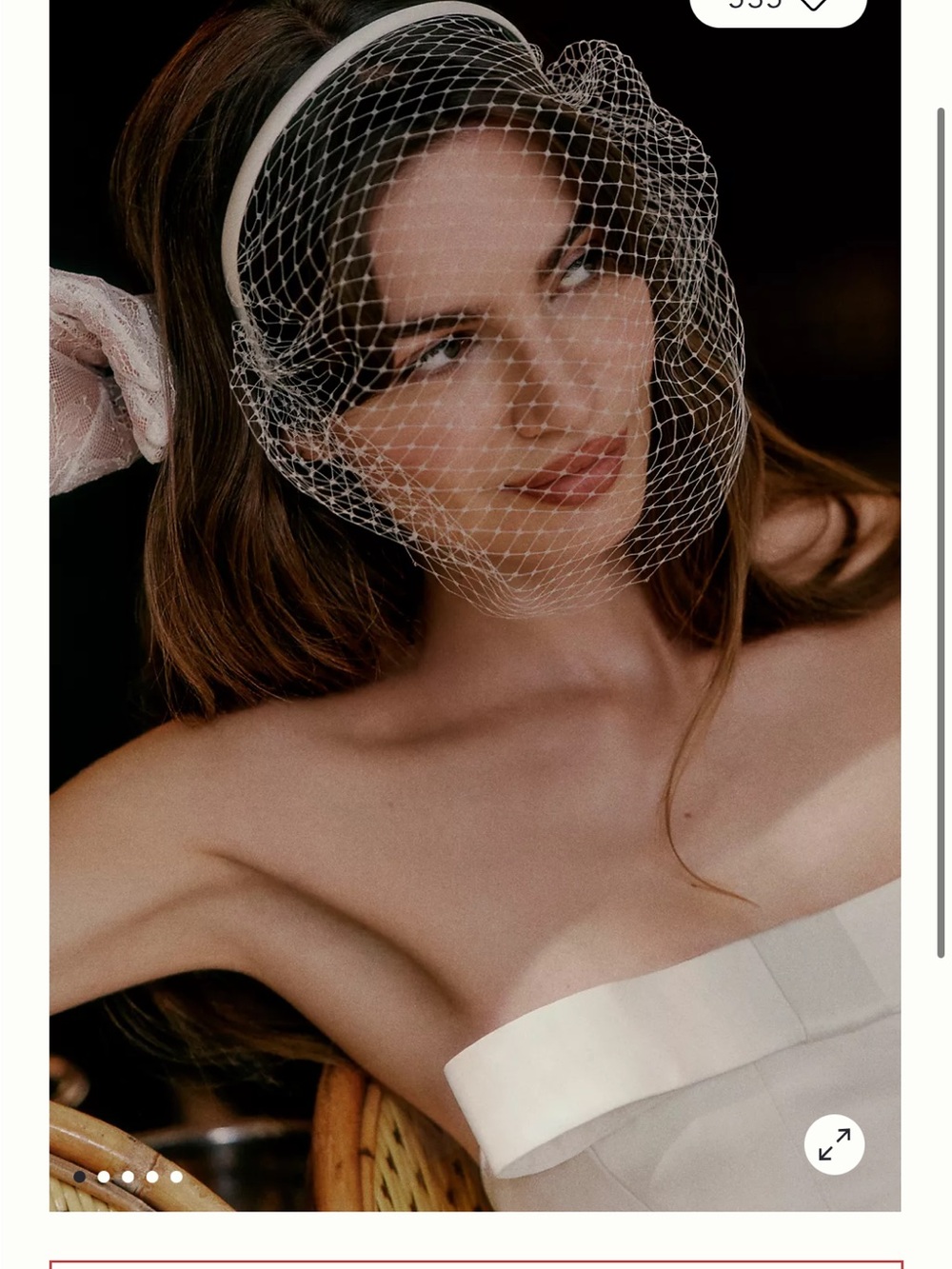 Ivory Birdcage Veil Headband - Elegant Bridal Netting